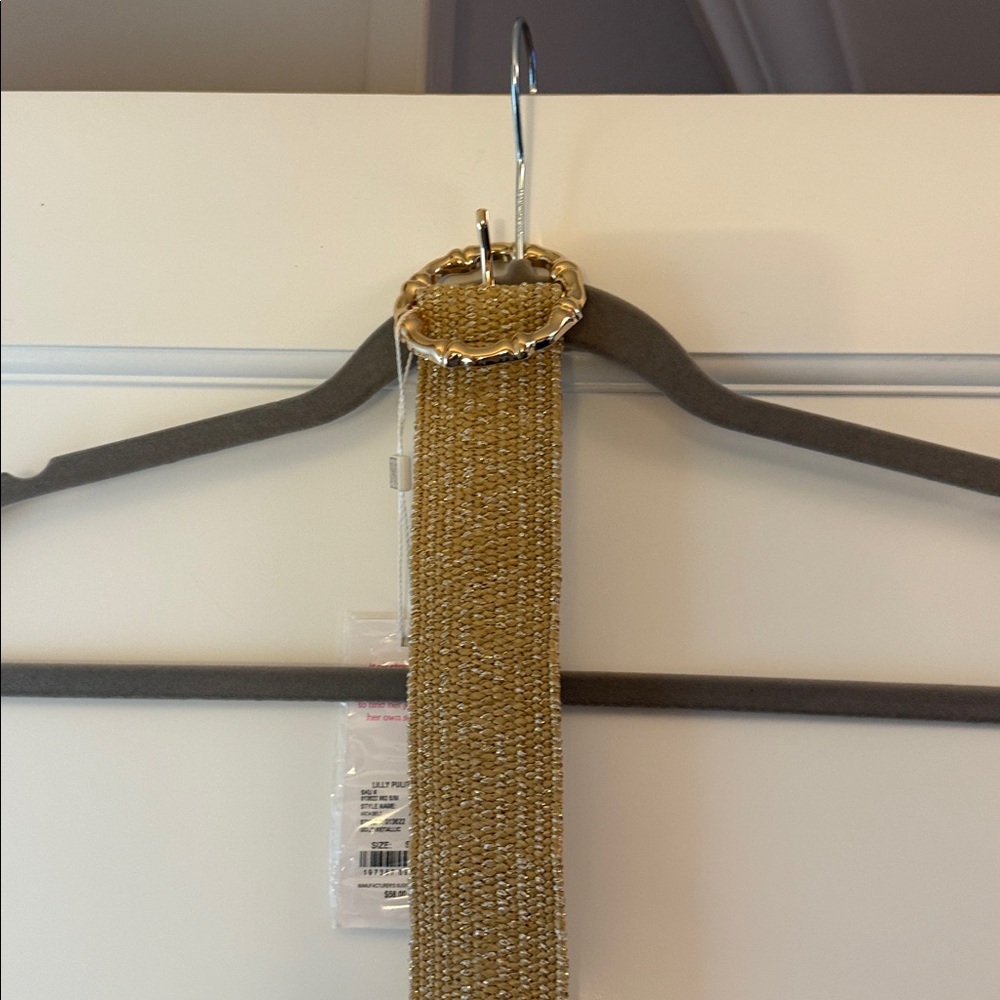 Lilly Pulitzer Gold Woven Belt